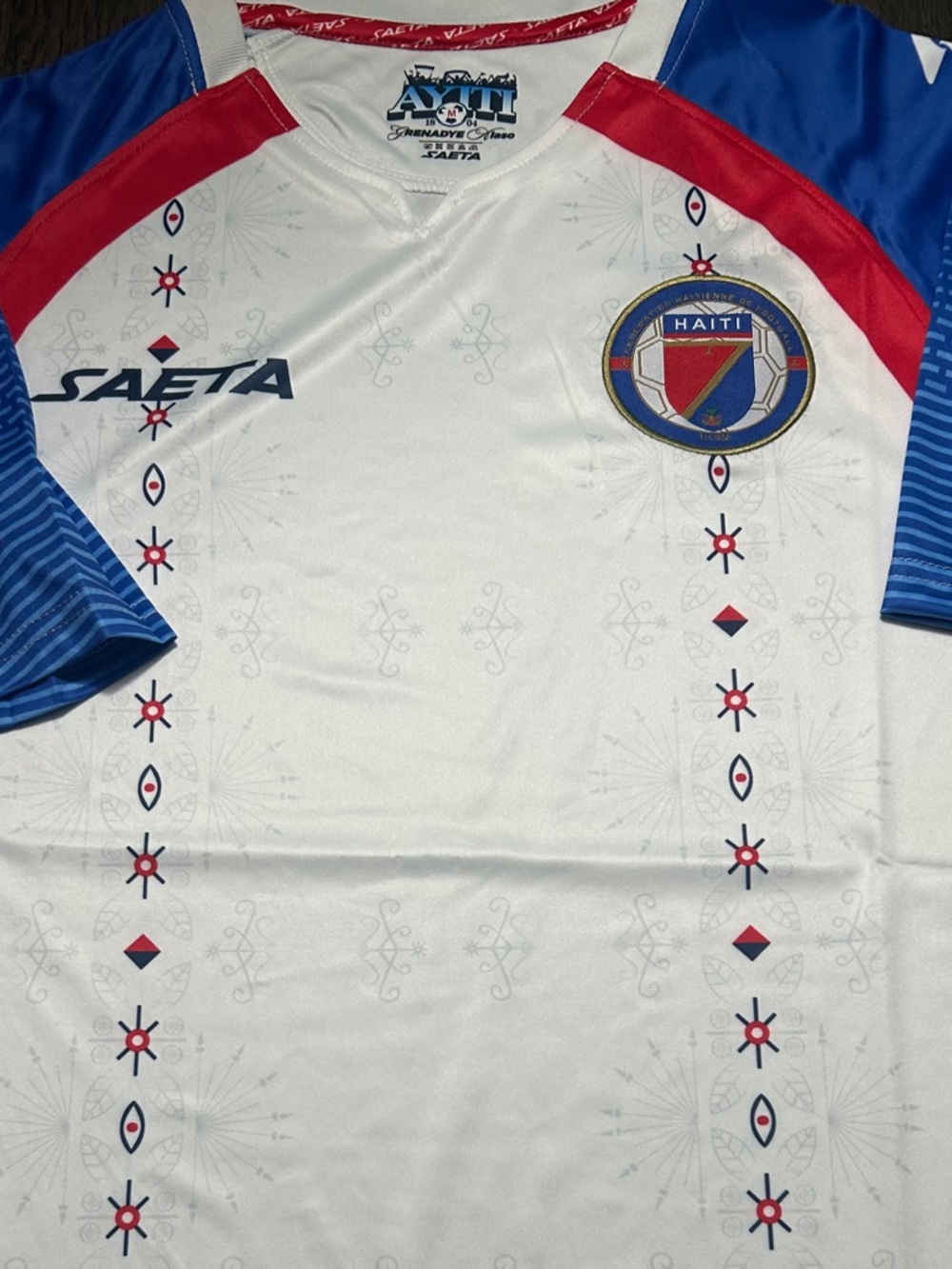 Saeta brand HAITI National Team Men's World Cup JERSEY Sz M,L,XL,2X New w tags